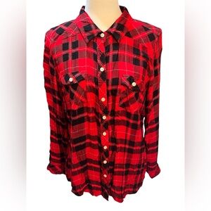 TORRID brand flannel. Size 1. 100% rayon. Very gently worn.